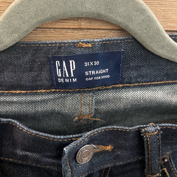 GAP Men's Deep Indigo Straight Jeans - Picture 2 of 4
